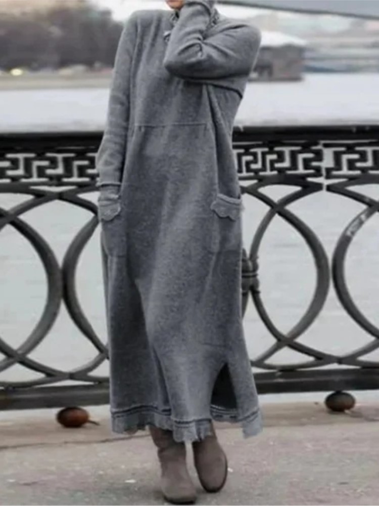 Winter Clothing Pinterest - 2024 Jesień Zima Nowe Długie Sukienki