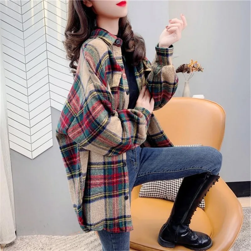 Winter Clothing Offer - Kurtka damska w kratkę Wiosna Jesień