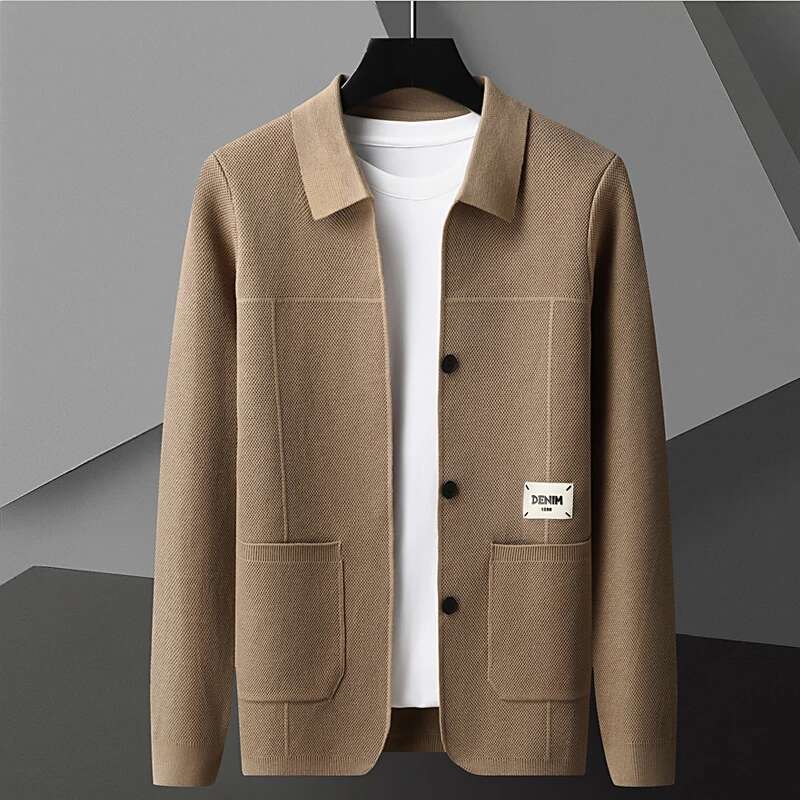 Winter Clothing Men Style - Kardigan w stylu europejskim Odzież Płaszcz
