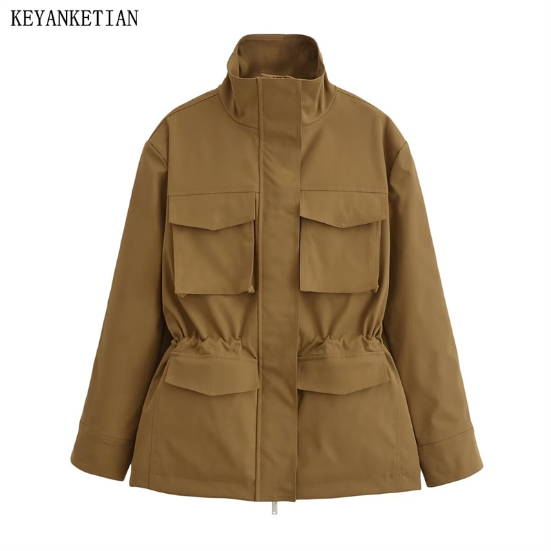 Winter Clothing Pinterest - KEYANKETIAN 2024 Jesienno-zimowy nowy damski krótki