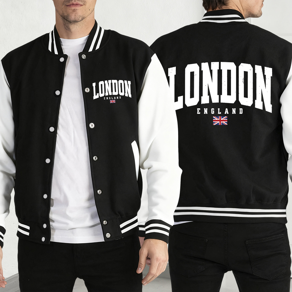 Kurtki męskie z flagą Londynu, – Winter Clothing London recenzja i cena