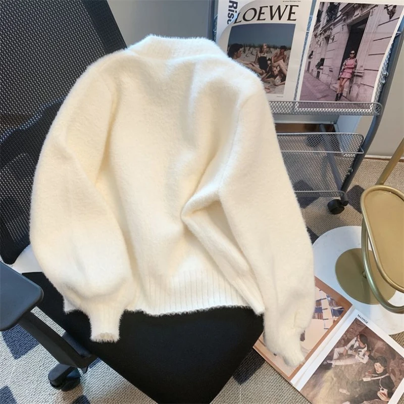 Damski sweter rozpinany, biały – Winter Clothing Offer recenzja i cena