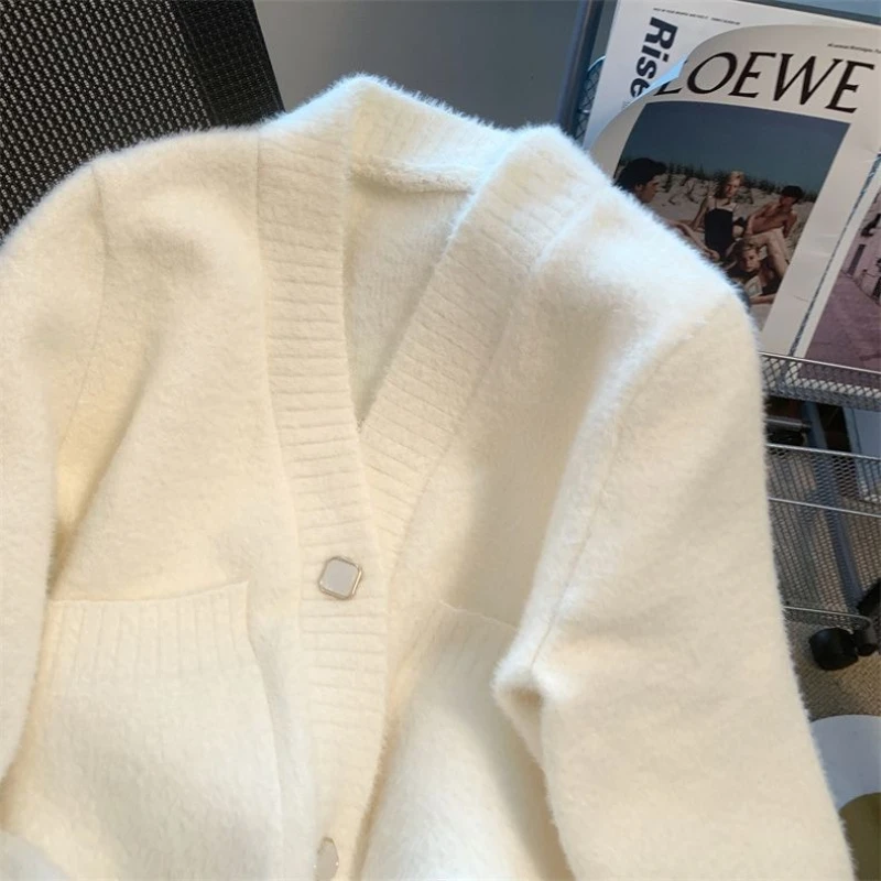 Damski sweter rozpinany, biały – Winter Clothing Offer recenzja i cena