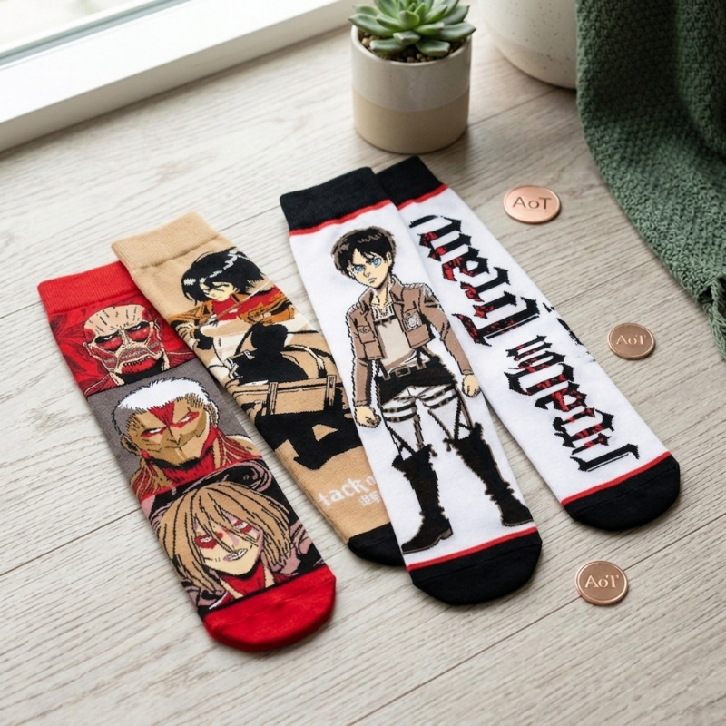 Skarpety Attack on Titan Eren  – Winter Clothing Anime recenzja i cena