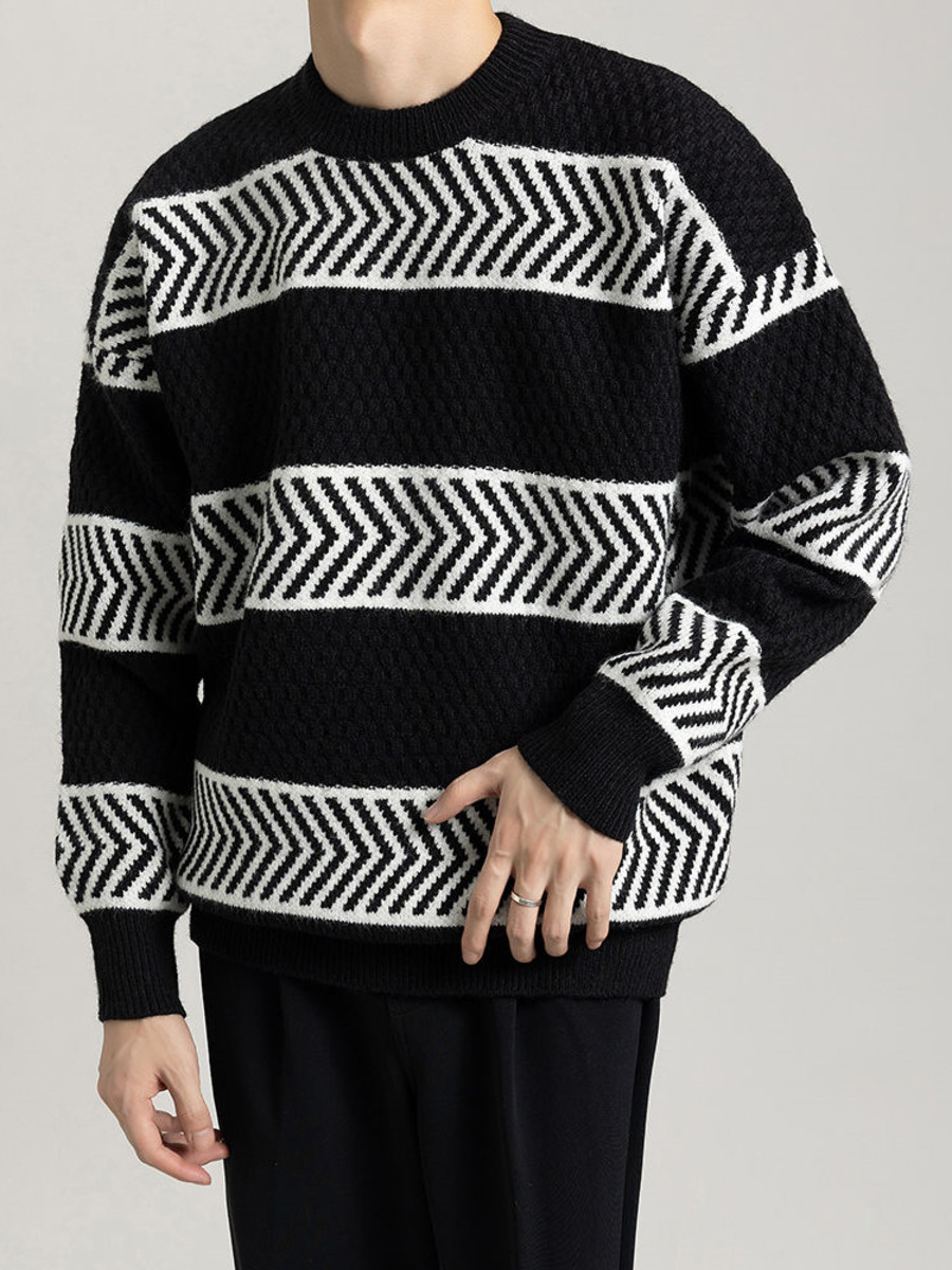 Casual luźne paski sweter swet – Winter Clothing Hong Kong recenzja i cena