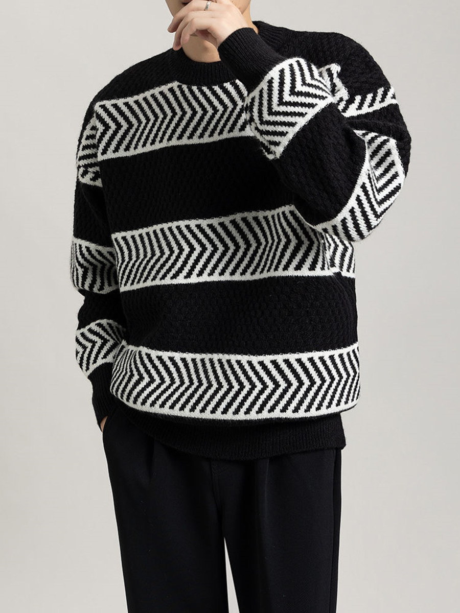 Casual luźne paski sweter swet – Winter Clothing Hong Kong recenzja i cena