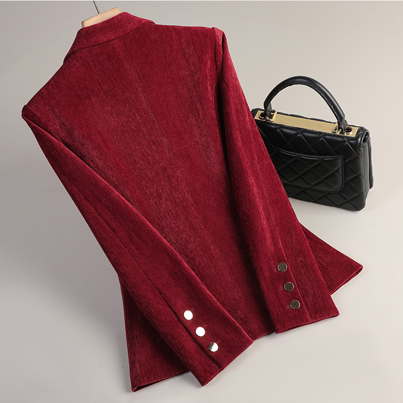Żółta Złota Aksamitna Marynark – Winter Clothing Work recenzja i cena