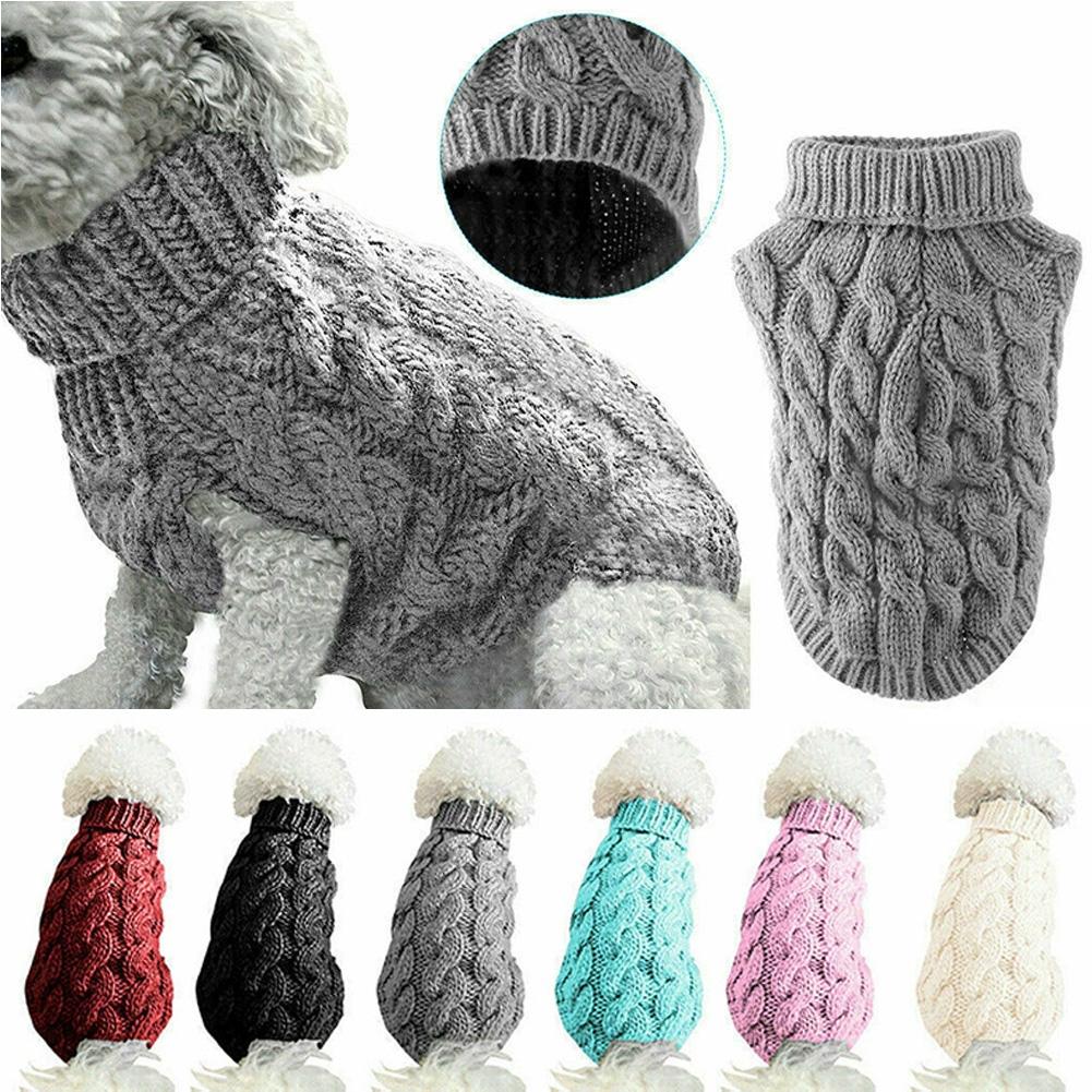 Sweter dla psa z golfem, dzian – Winter Clothing In French recenzja i cena